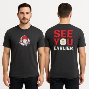 Wendy’s Breakfast Uniform Grey Work Shirt